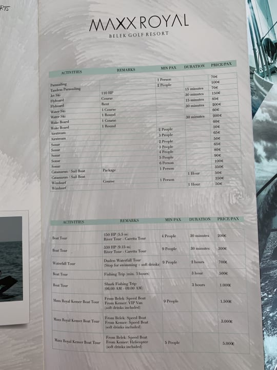Sport & Freizeit Maxx Royal Belek Golf Resort
