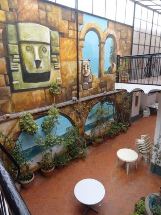 Innenhof, wo das Frühstück stattfindet Residencial Latino