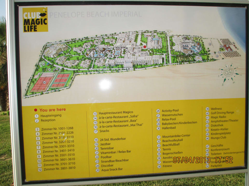 Übersichtskarte von der Hotelanlage TUI MAGIC LIFE Penelope Beach