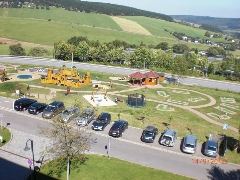 Ausblick aus unserem Zimmer Elldus Resort - Familotel Erzgebirge