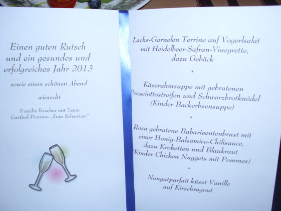 Silvestermenü Hotel - Wirts'haus Zum Schweizer