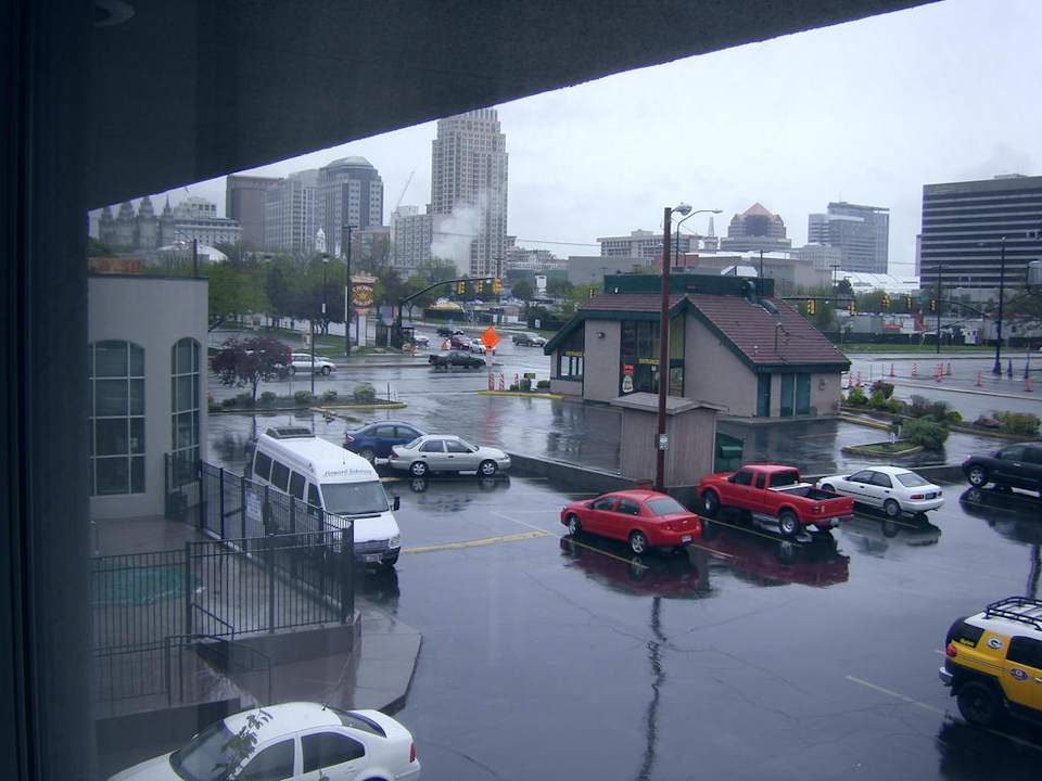Blick aus unserem Zimmer Hotel Howard Johnson Express Inn Salt Lake City