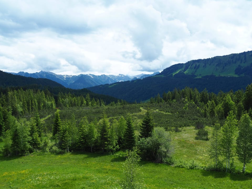 Ausblick vom Balkon Alpengasthof Hörnlepass