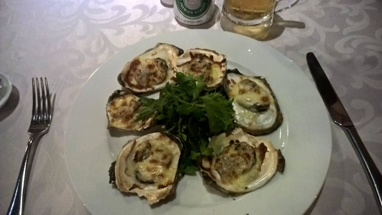 Abendessen im Restaurant Pandanus Resort