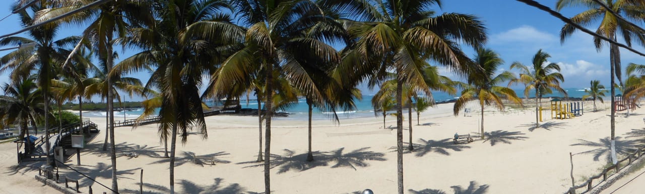 Blick vom Hotelzimmer auf den Strand Hotel Albemarle