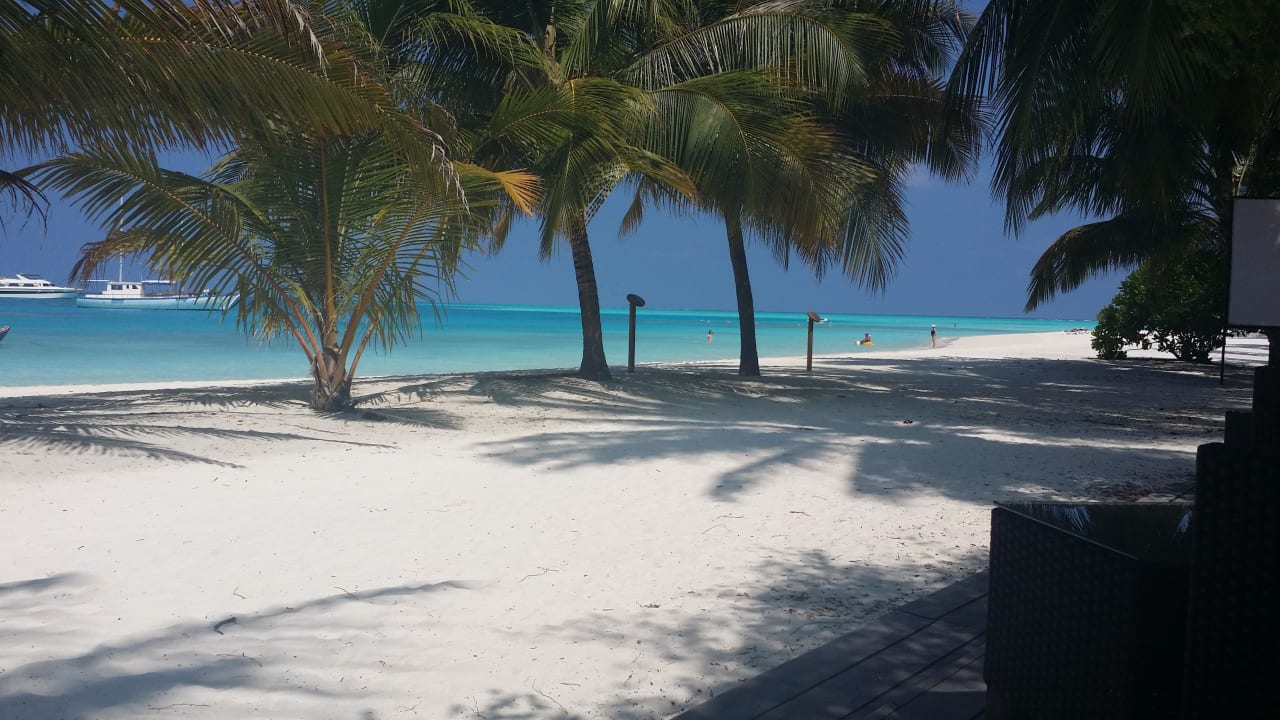 Blick bei der Anmeldung  Meeru Maldives Resort Island