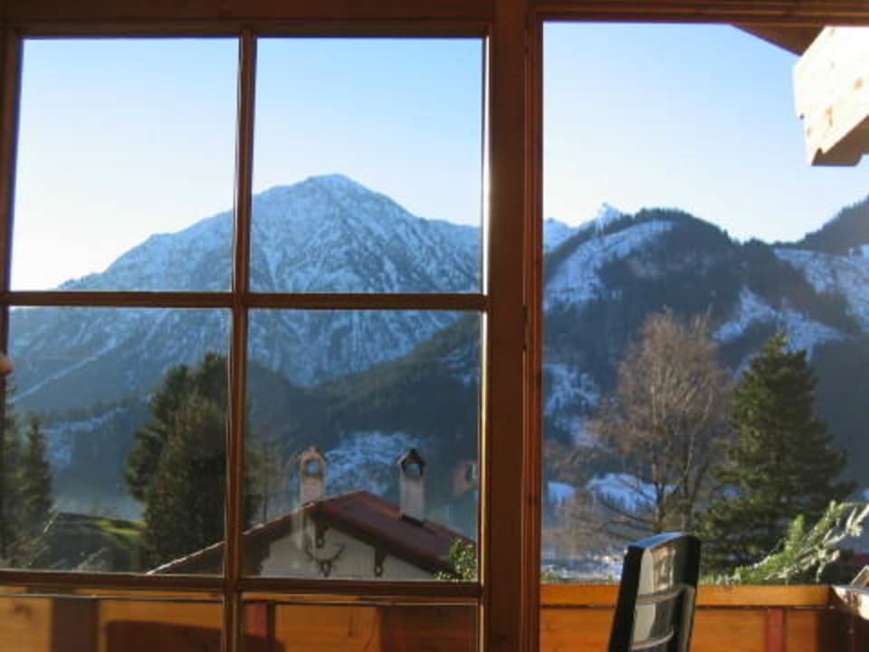 Blick vom Wohnzimmer Haus am Hirschberg