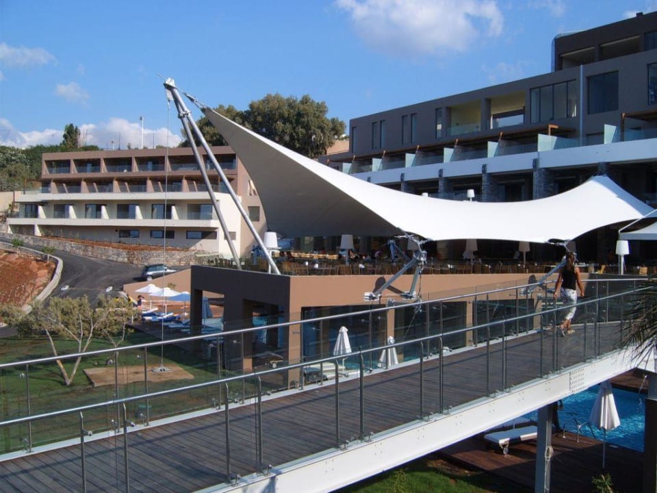 Aussenbereich Main Restaurant Atlantica Mikri Poli Crete