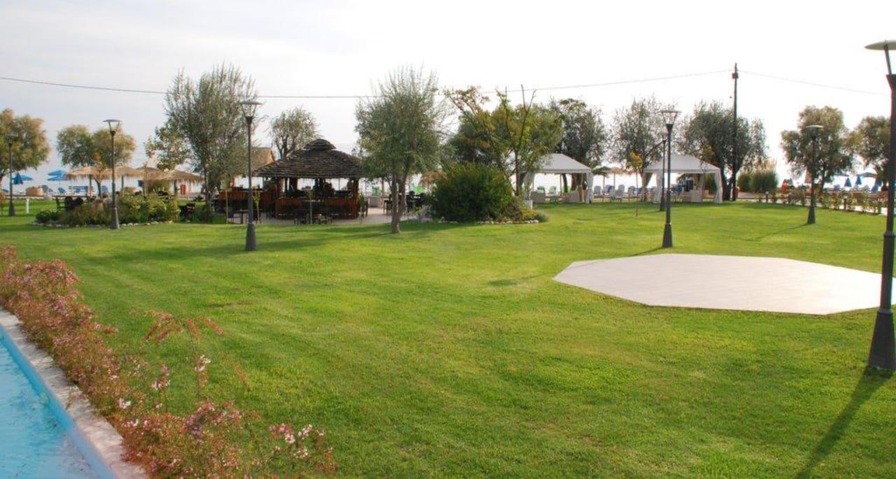 Blick zum Strand alltoura Club Hotel Poseidon Palace