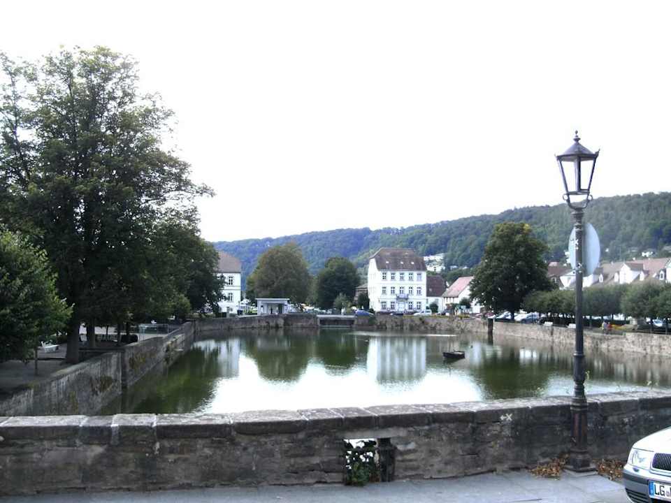 Ausblick vom Eingangsbereich des Hotels Hotel zum Schwan