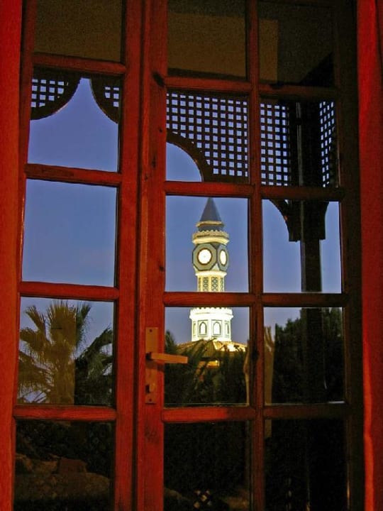 Club Ali Bey Manavgat-Blick vom Zimmer auf Turmuhr Ali Bey Club