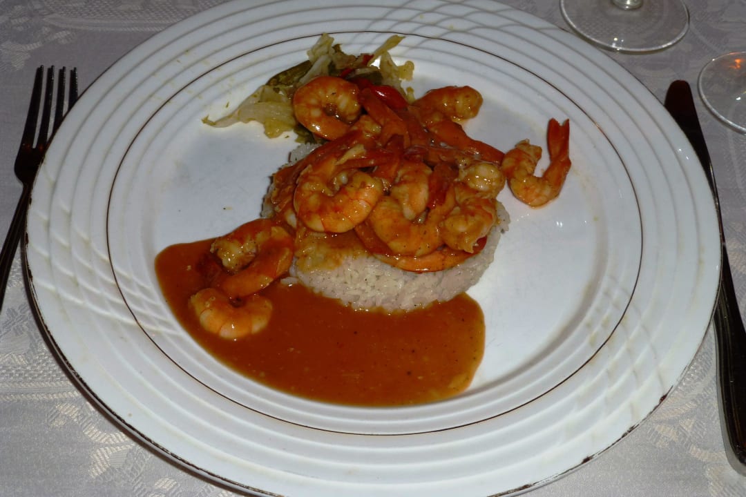 Hauptspeise im Romanticrestaurant Melia Las Dunas