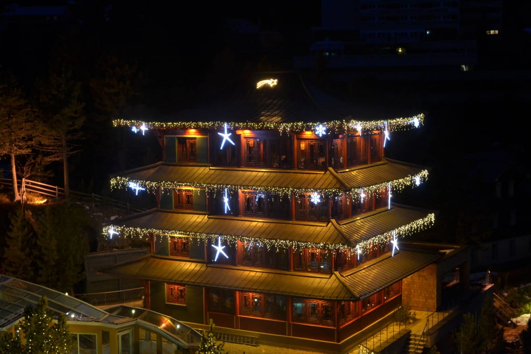 Teehaus Weihnachtsbeleuchtung Hotel Hochschober