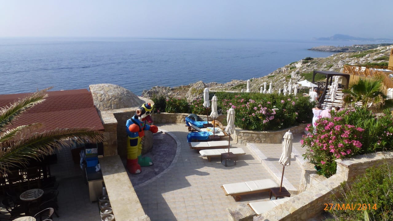 Poolanlage von oben Hotel Kalithea Horizon Royal