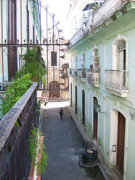 Blick von Balkon unseres Zimmers im 2. Stock Hotel Del Tejadillo