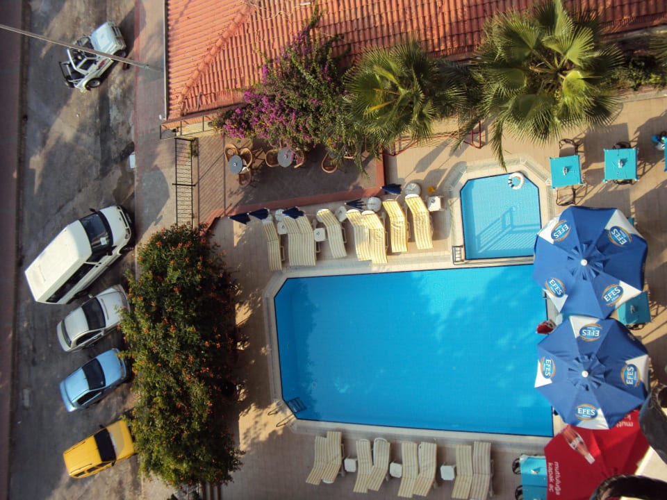 Blick aus dem Balkon Hotel Aroma