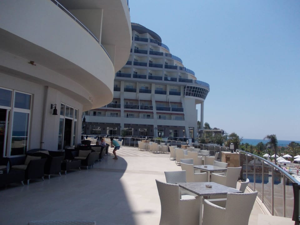 Terrasse von der Bar 1. Etage Seaden Sea Planet Resort & Spa