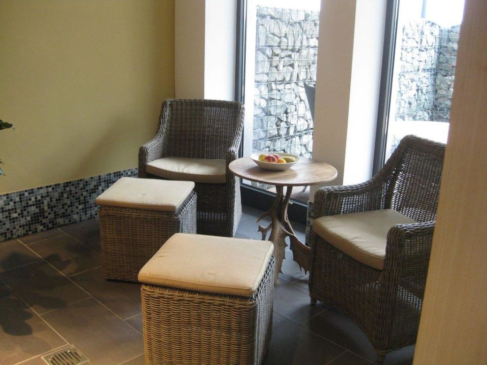 Sitzmöglichkeit im Saunabereich Göbel's Vital Hotel Bad Sachsa