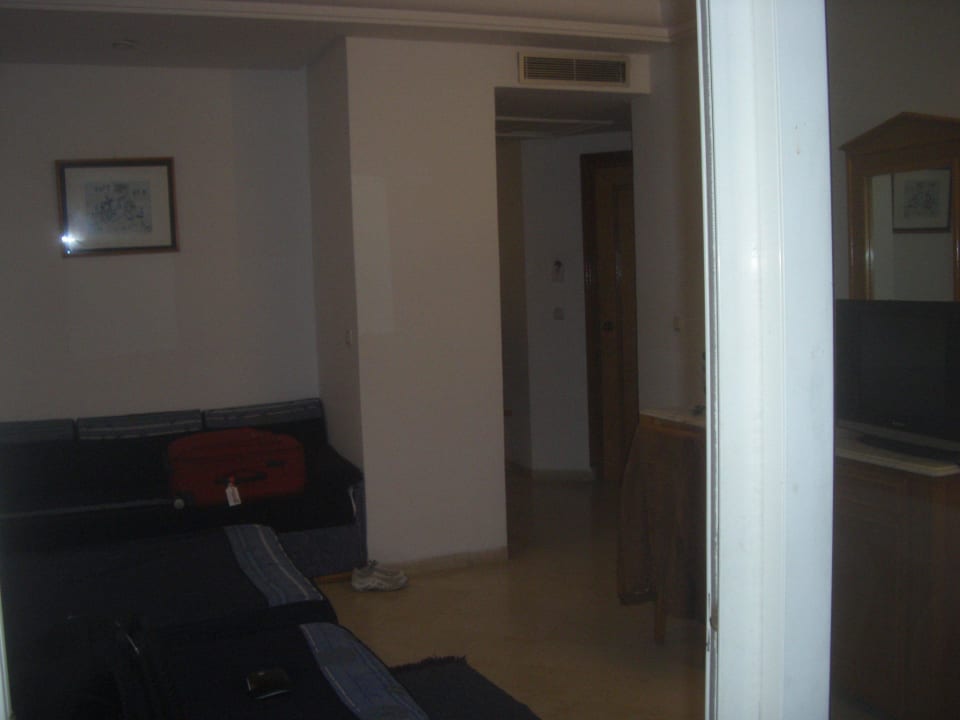 Blick vom Balkon ins Zimmer Hotel Phebus