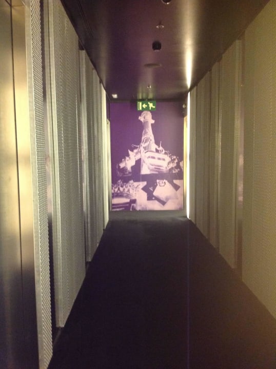 Funky corridors Hotel Melia Barcelona Sky