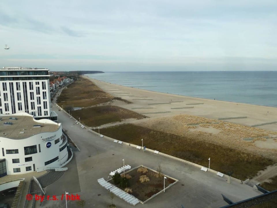 Blick nach Westen zum Stoletraa-Küstenwald Hotel Neptun