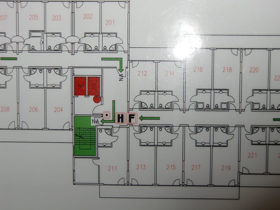 Zimmerplan 2. OG Vivea Hotel Bad Schönau - Zur Quelle