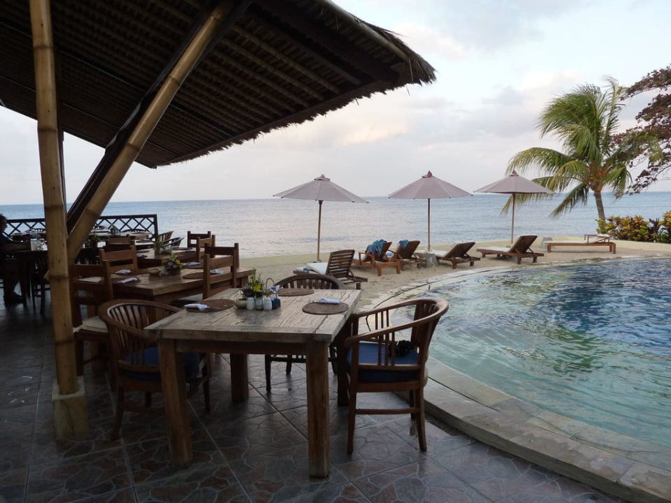 Restaurant und Pool Hotel Tauch Terminal Resort Tulamben