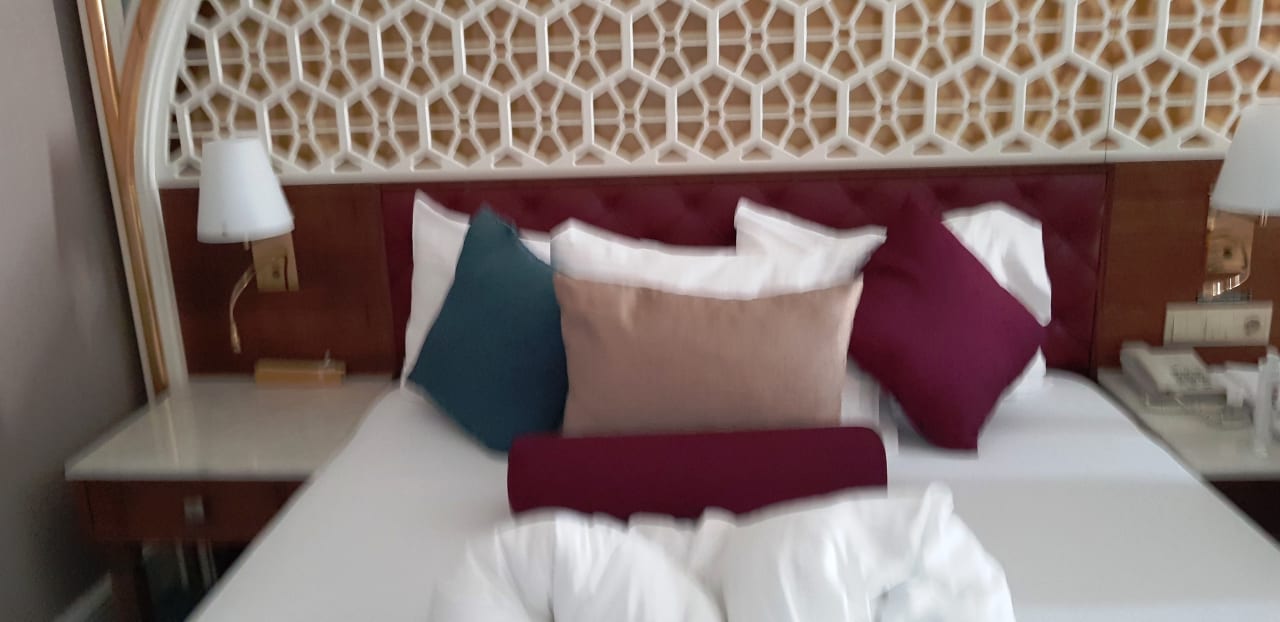 Das Hauptbett Royal Taj Mahal Hotel