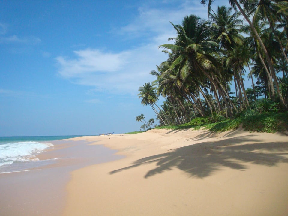 Strand lang genug für Spaziergänge Hotel Sri Lanka Ayurveda Garden & Shakti Villa