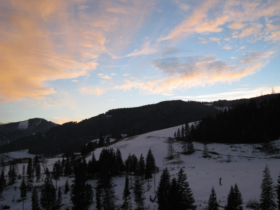 Abendhimmel vom Balkon aus Hotel Neubergerhof