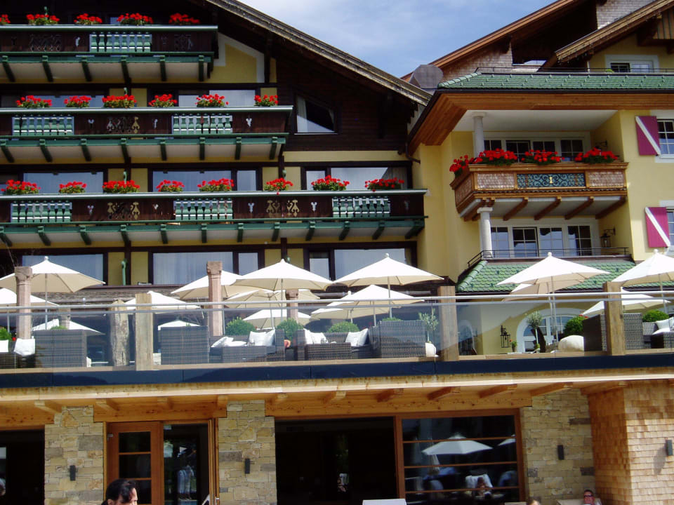 Blick vom Pool  Wellnesshotel Engel