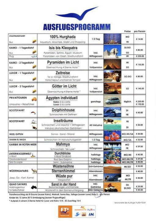 Ausflugprogramm Stella Beach Resort & Spa Makadi Bay