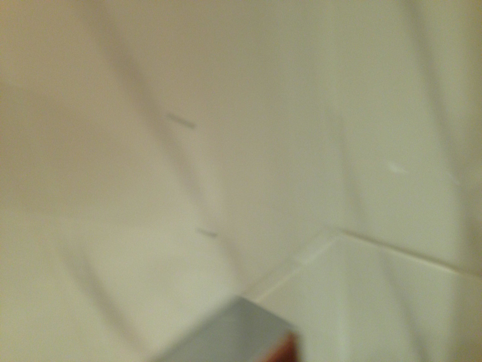 Überal auf den Fliesen verteilt Haare  Hotel Müller