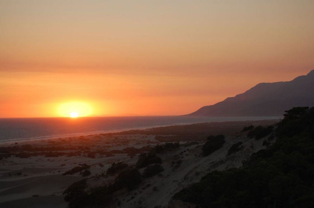 Dünenlandschaft mit Sonnenuntergang Hotel Orkinos