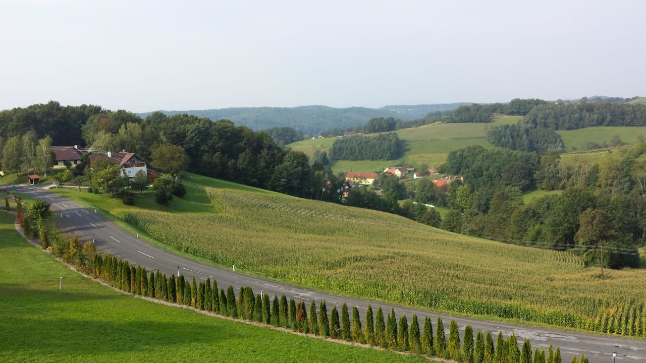 Ausblick vom Balkon Hotel Panoramahof Loipersdorf
