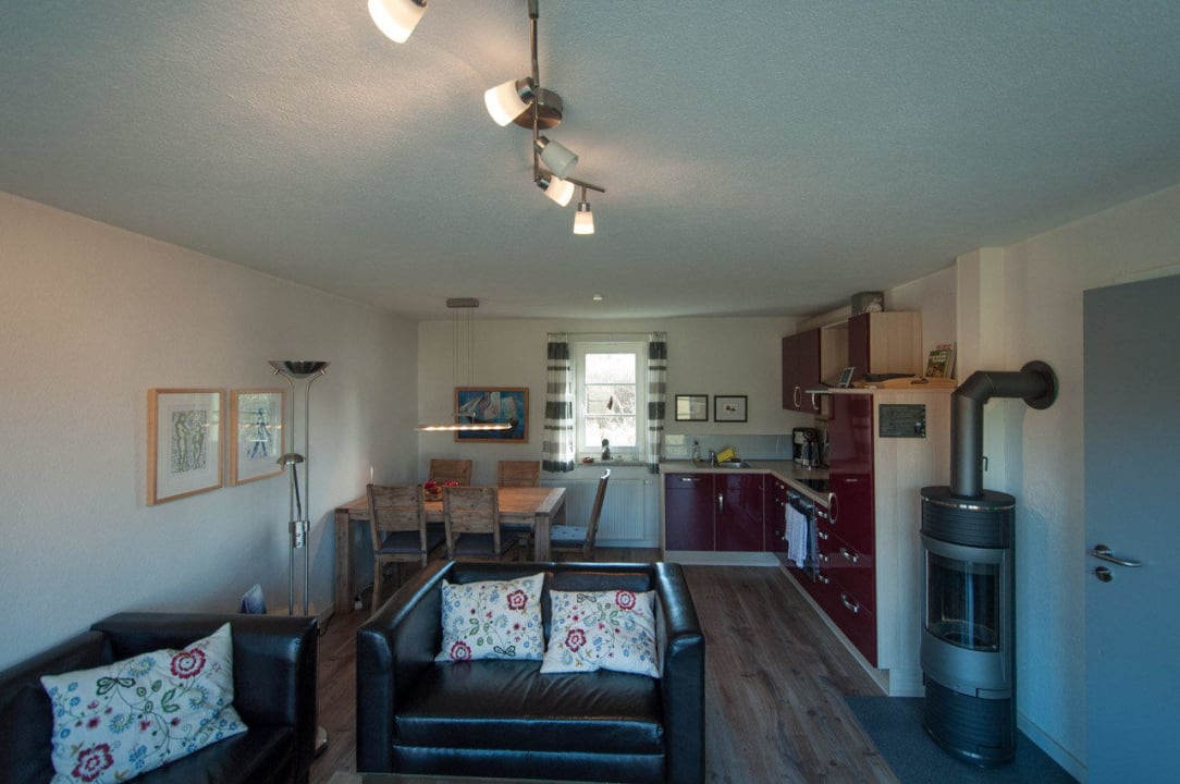 Wohnzimmer/Küche Ferienhaus Lichtblick