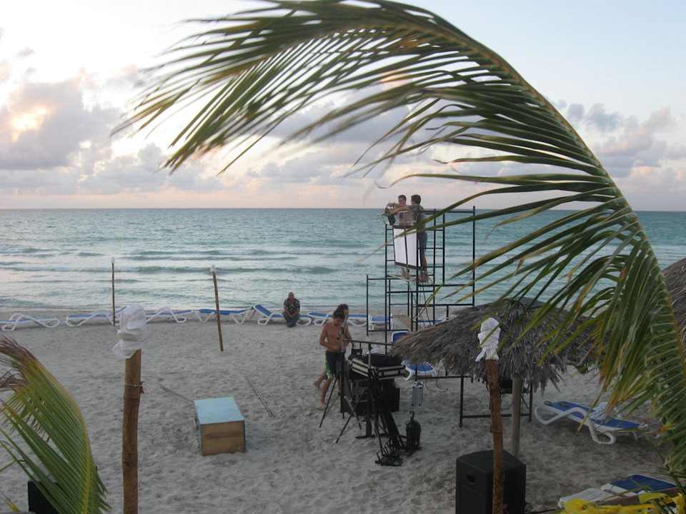 Vorbereitungen zur Stranddisco Blau varadero - Adults only