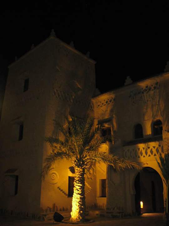 Hotel bei Nacht Kasbah Hotel Xaluca Arfoud