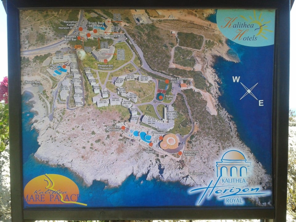Lageplan Kalithea-Hotels Hotel Kalithea Horizon Royal