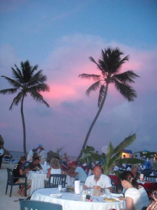 Der Sonnenuntergang beim Essen Punta Cana Princess All Suites Resort & Spa
