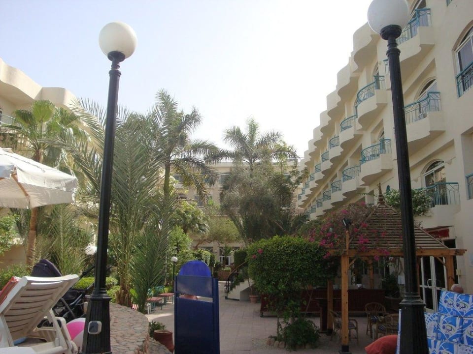 Widok z basenu w stronę recepcji Bella Vista Resort Hurghada