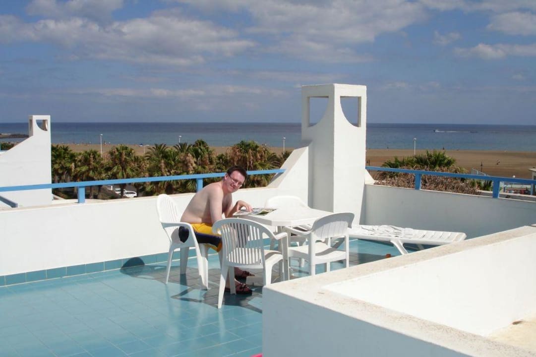 Unsere Sonnenterrasse vor unserem Appartement Aparthotel Costa Mar