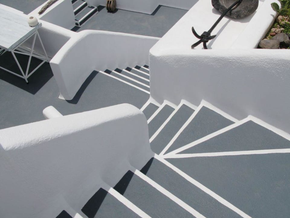 The stairs of the hotel Hotel Homeric Poems