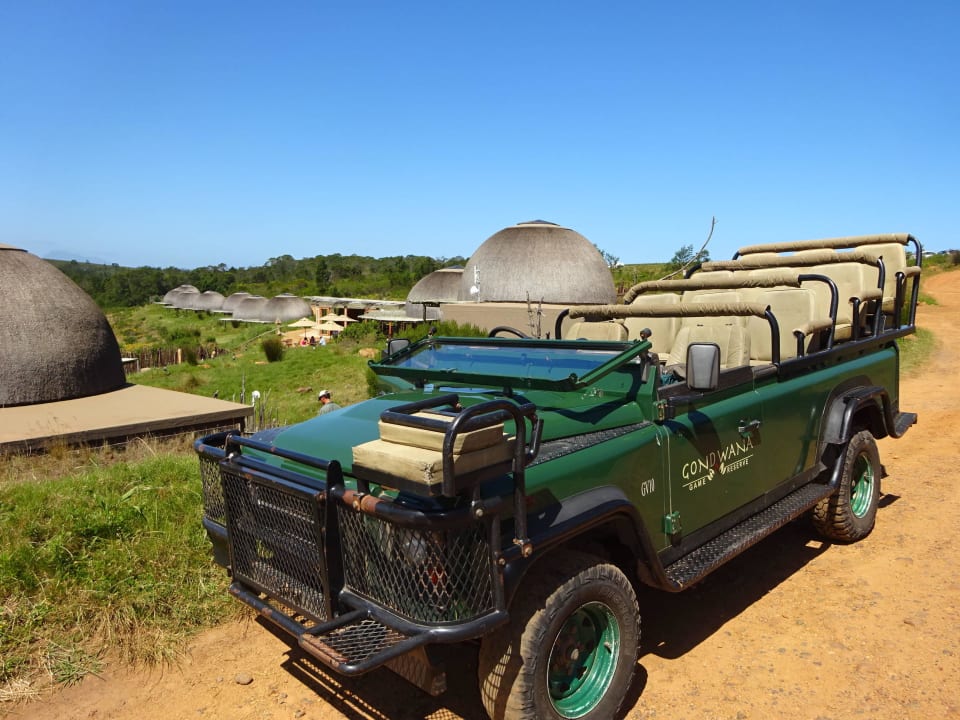 Jeep für den Game-Drive Gondwana Game Reserve