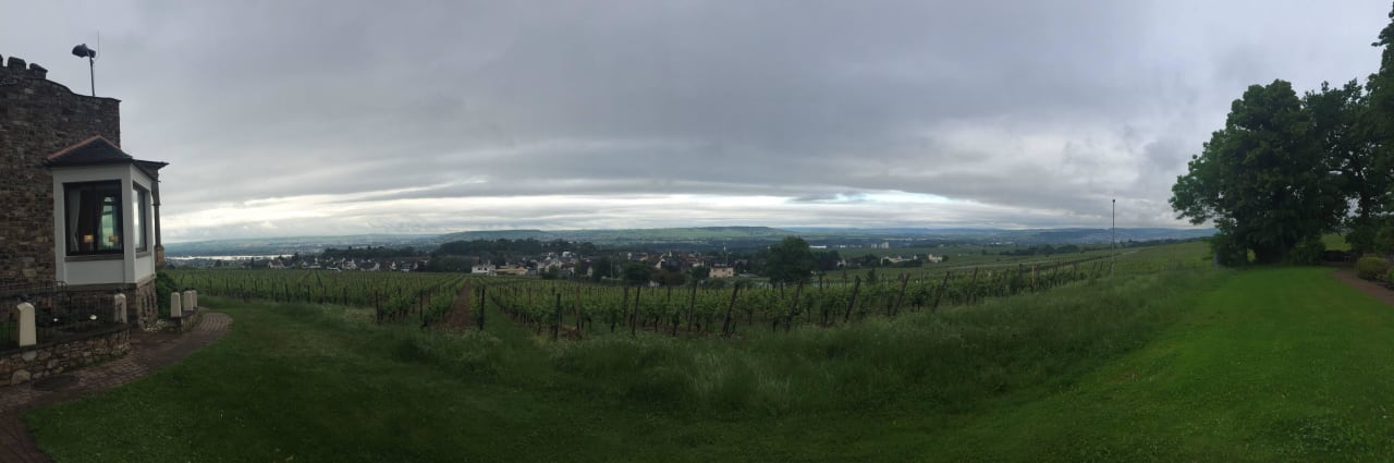 180 Grad Ausblick auf den Rhein Relais & Châteaux Hotel Burg Schwarzenstein