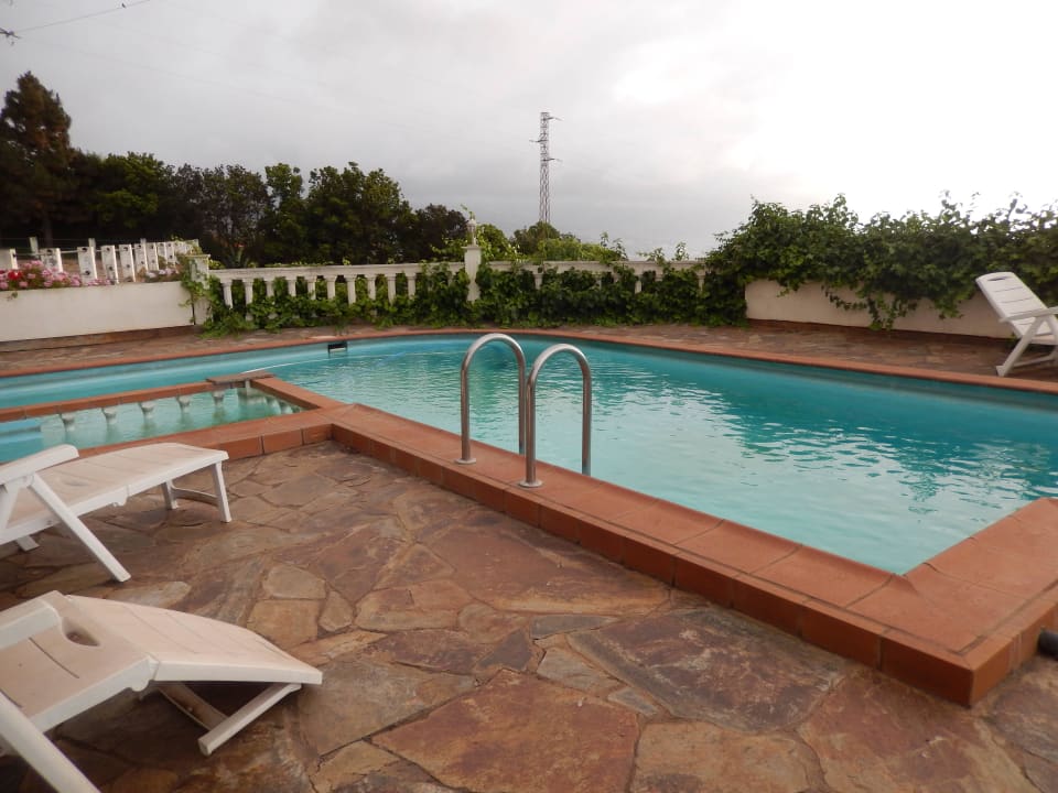 Pool grün und von Fröschen bewohnt Finca Alibaba Vivecanarias