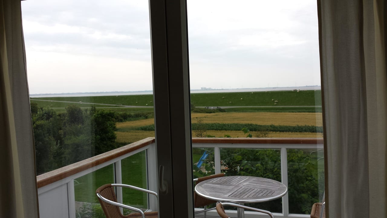 Balkon am Wohnzimmer Ferienhaus Wattenmeerblick