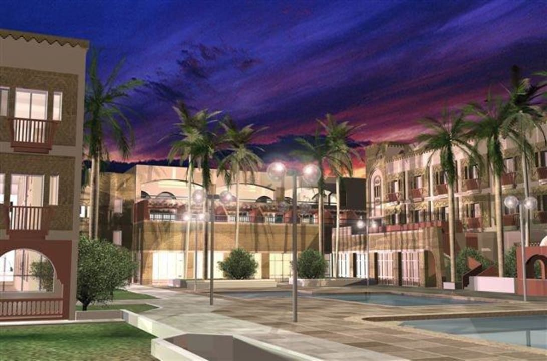 Vue de nuit Hotel Yadis Oasis Tozeur