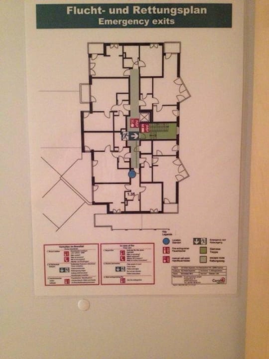 Lageplan: rechter Teil 1. Stock Art Hotel Aachen Superior