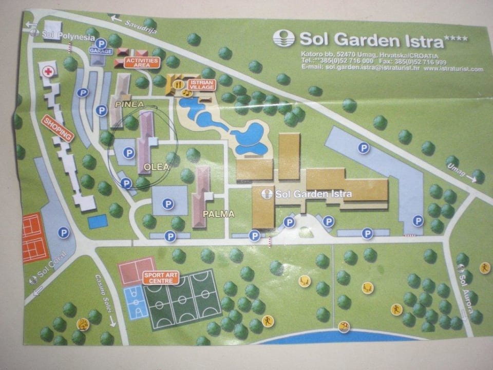 Lageplan Hotel Garden Istra Plava Laguna